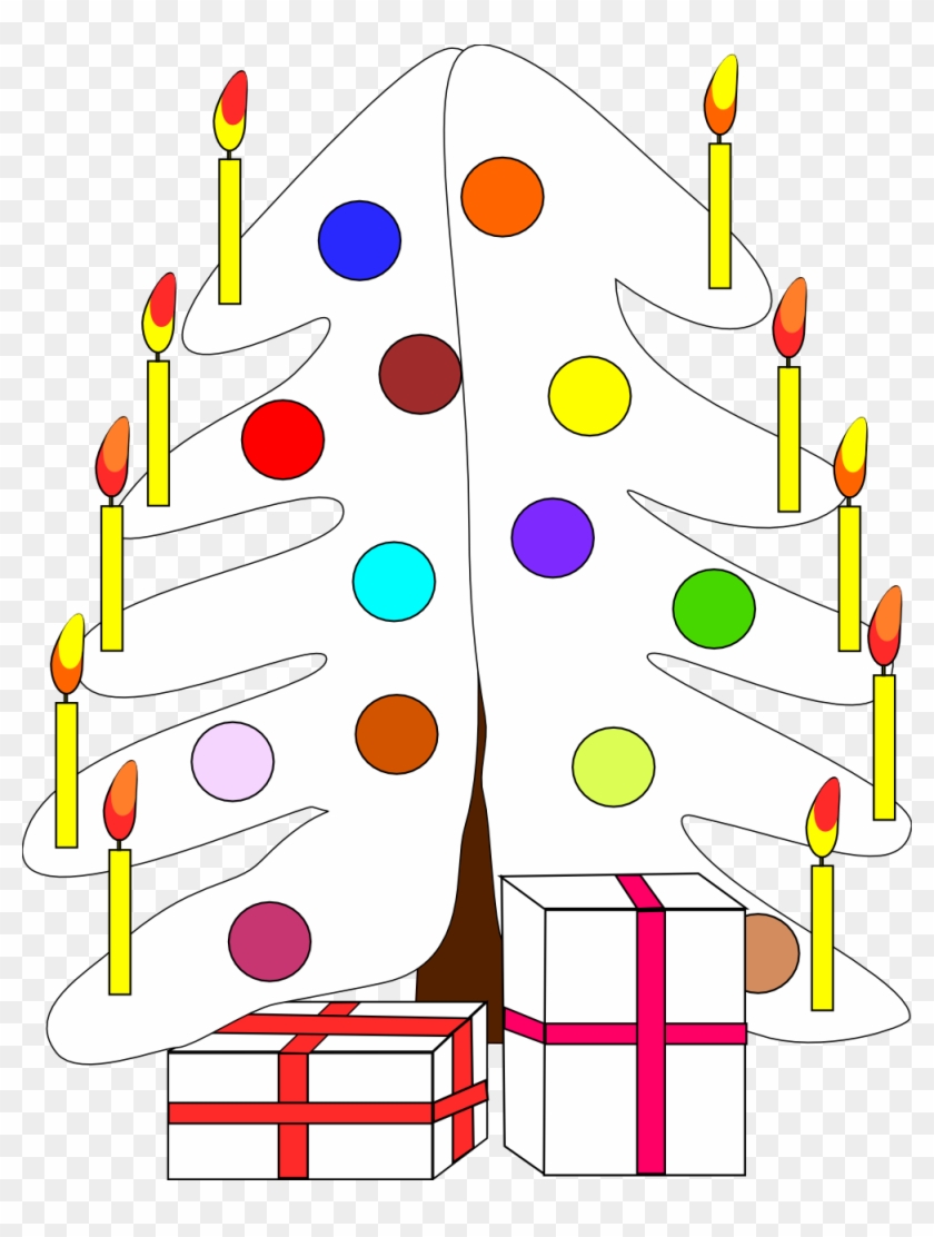 Xmas Christmas Tree Black White Art Colouring 999px - Christmas Day #30137