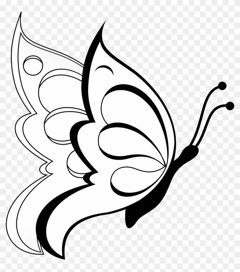 flying butterfly drawings for kids