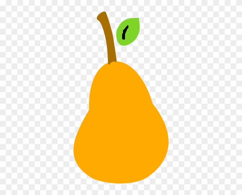 Orange Pear Clip Art At Clker - Pear Png Transparent #30276