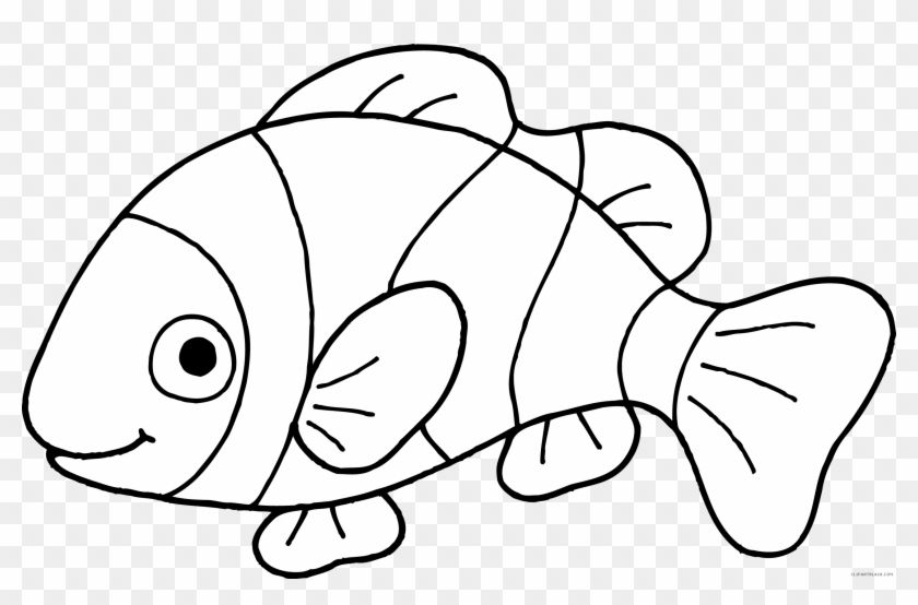 Fish Clip Art Free Black And White - Fish Black And White #30343