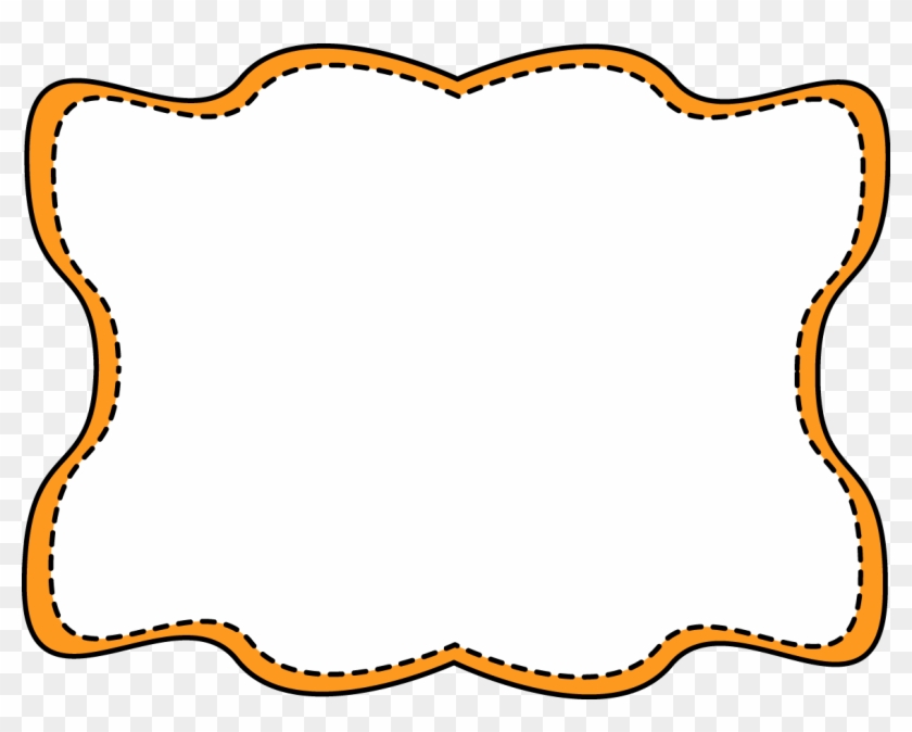 Orange Wavy Stitched Frame - Yellow And Black Frames #30447