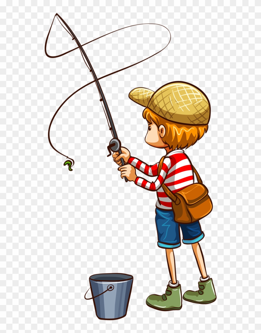 Pescaria Pescaria Clip Art, Fish And Pine Cone Crafts - Boy Fishing Clipart #30454