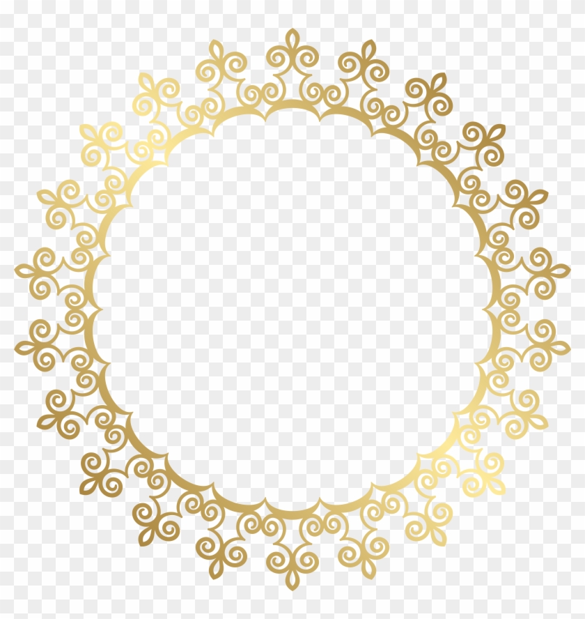 Round Gold Border Frame Transparent Clip Art Image - Round Gold Border Frame Transparent Clip Art Image #30525