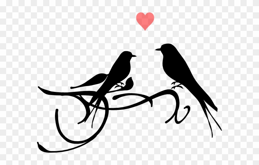 Love Birds Clip Art - Bird Black And White #30567