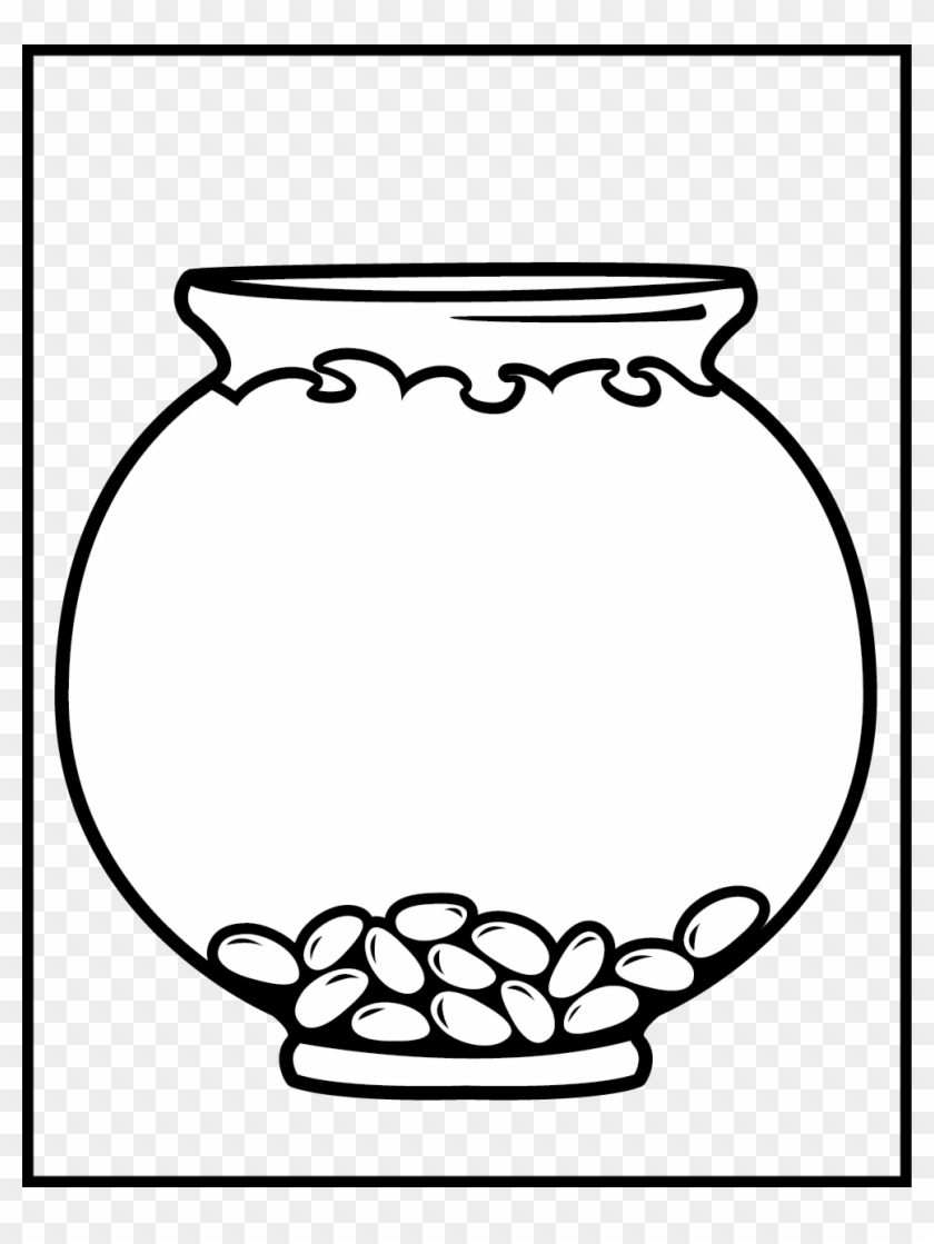 Fish Clip Art Black And White Fish Bowl Clip Art Black - Fish Tank Coloring #30651