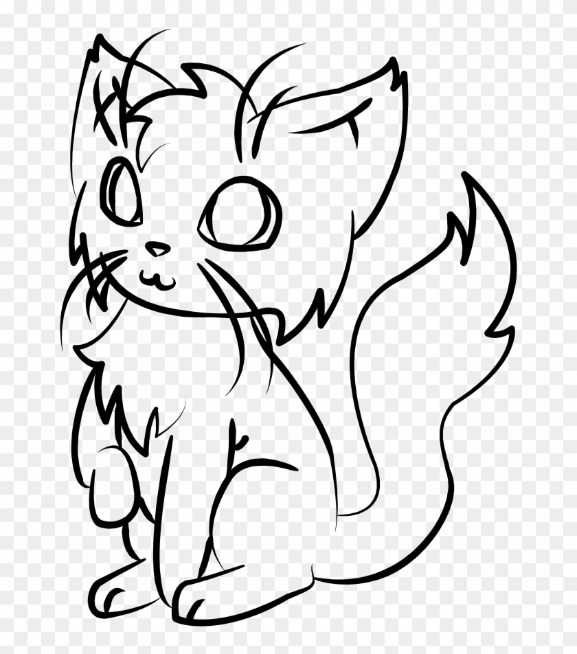 Cat Line Drawing - Animated Cat Profile #30742