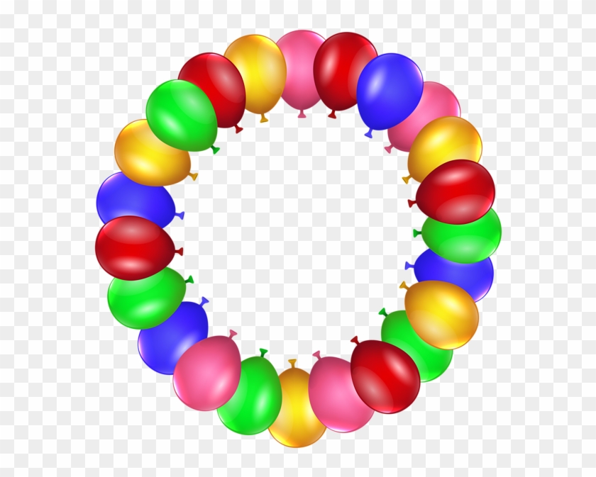 Balloon Border Frame Png Clip Art - Circle Birthday Frame Png #30744