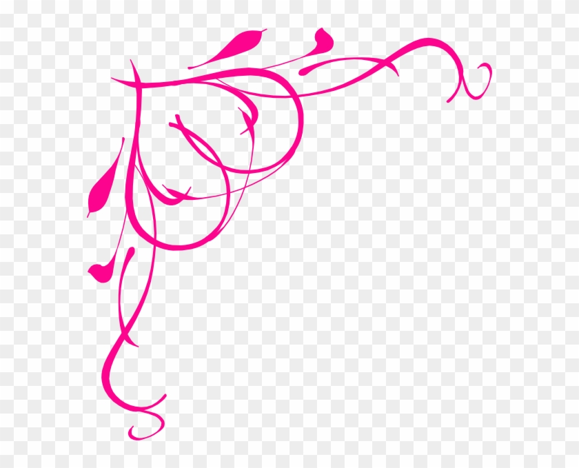 Hot Pink Heart Border Clip Art At Clker - Art Love Png #30778