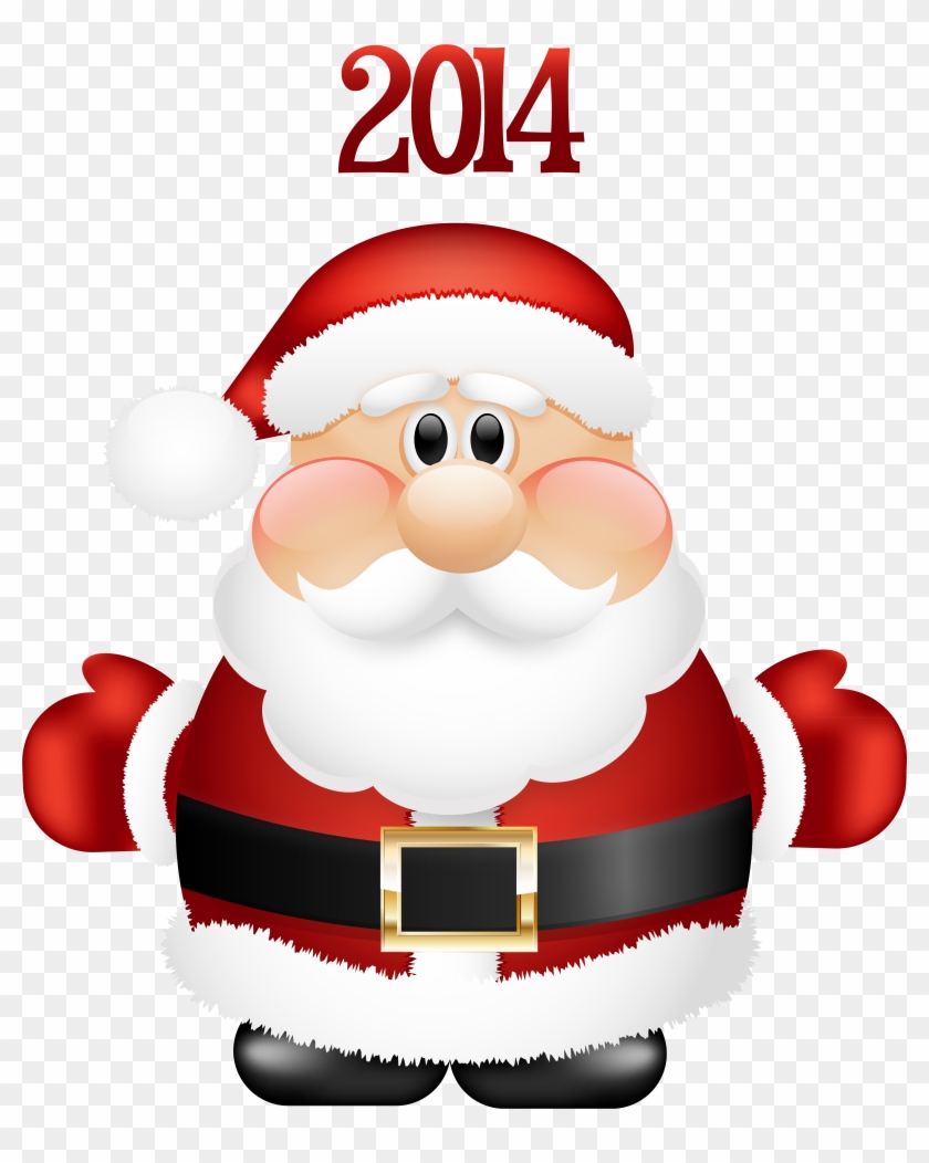 Transparent Cute Santa Claus 2014 Png Clipart - Cute Santa Claus Png #30878