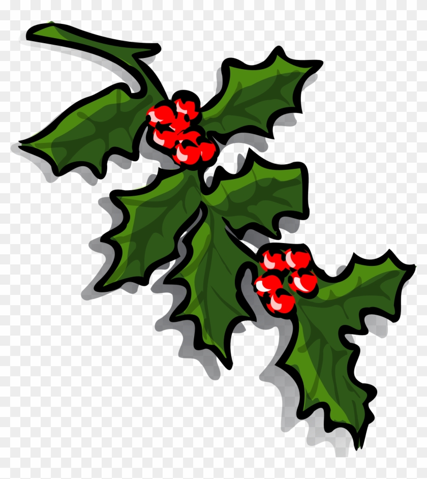 Xmas Stuff For Christmas Bells And Holly Clipart - Holly Branch Clip Art #31117