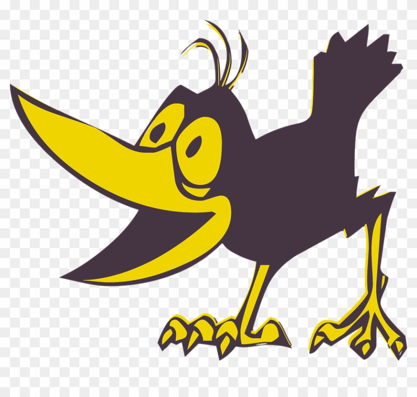 Funny Bird Cartoon Animal Cute Birds Vector - Crow #31163