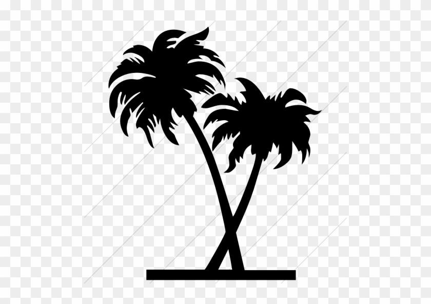 Pin Palm Tree Outline Clip Art - Palm Trees Icon Png #31305