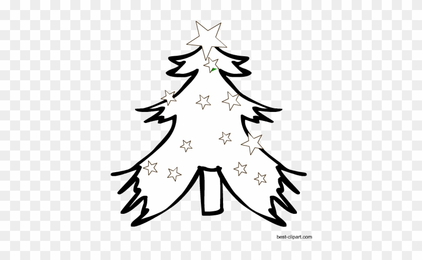 Black And White Christmas Tree Clip Art - Christmas Tree #31471