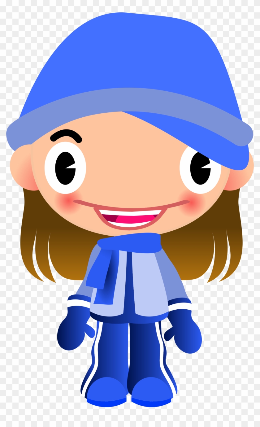 Warm Girl Clipart - Menina Com Frio Desenho #31576