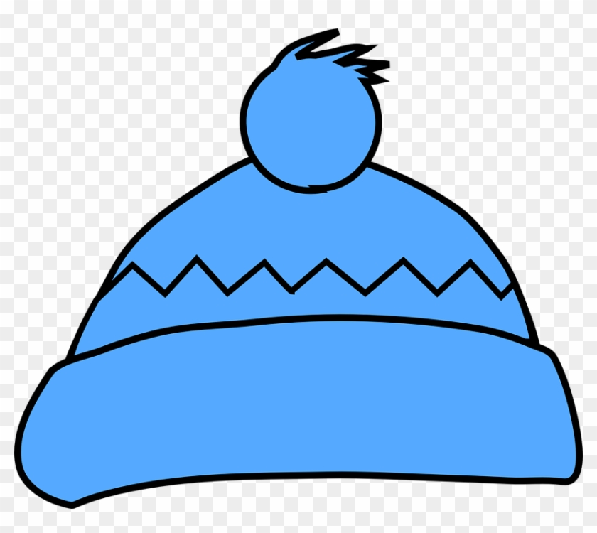 Cap Woollen Warm Clothing Knitted Wear Winter - Blue Winter Hat Clip Art #31671