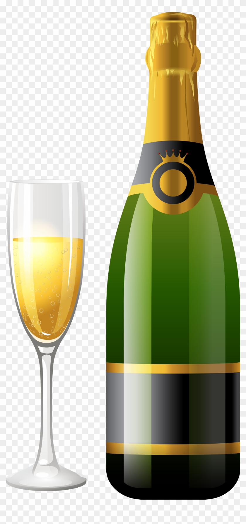 Champagne Bottle With Glass Png Clipart Best Web Clipart - Champagne Png #31916