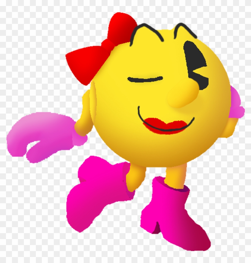 Ms Pac Man 3d By Thesmashwaffle On Deviantart - Ms Pac Man Png #32129