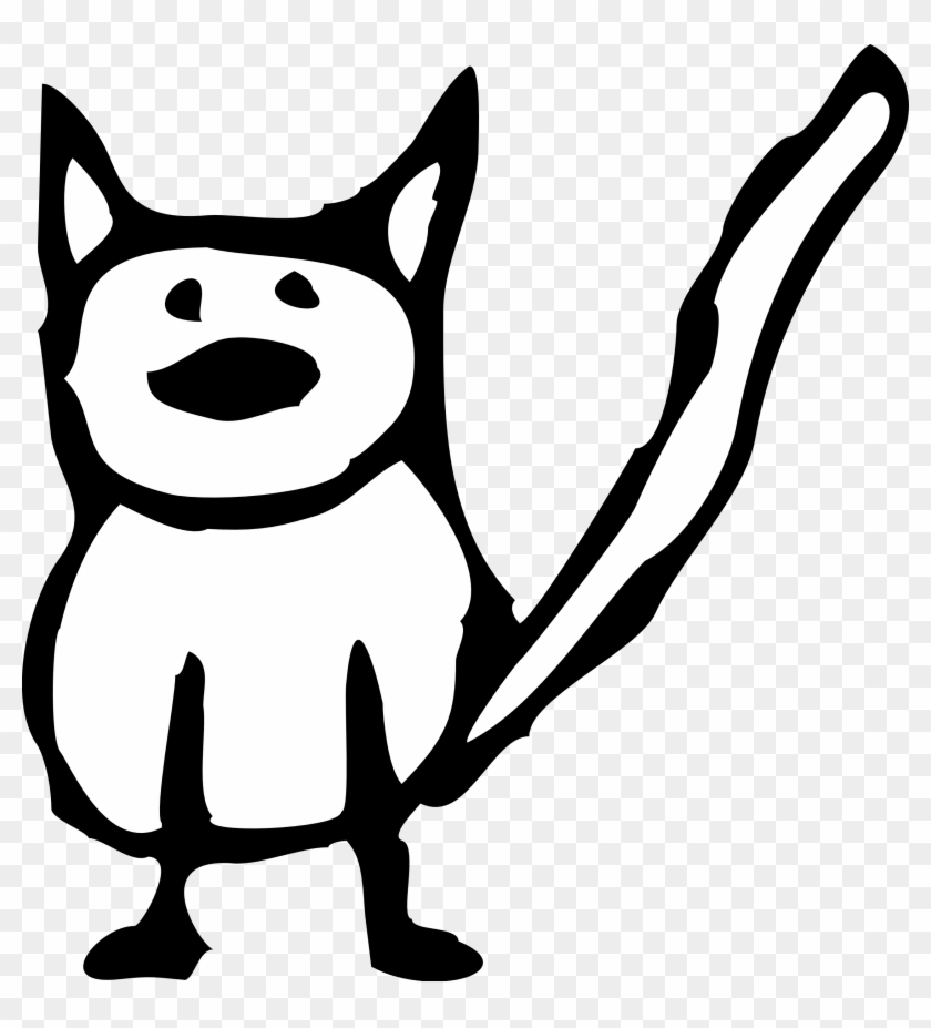 Cat Clip Art - Cartoon Cats Black And White #32199