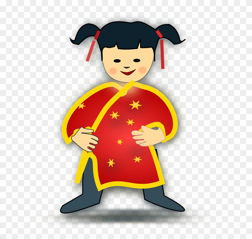 Icon, Boy, Girl, Kids, Chinese, China, Children - Chinese Girl Clipart #32314