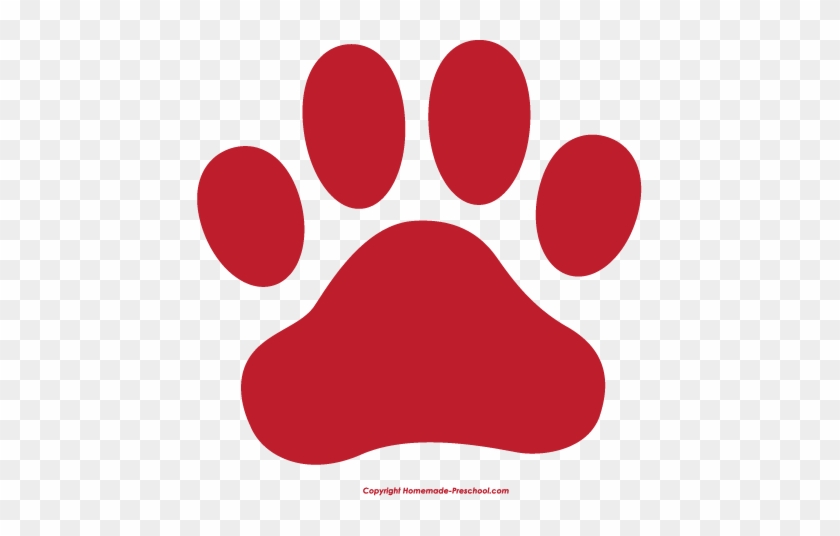 Fresh Clipart Of Paw Prints Dog Paw Print Clip Art - Red Paw Print Clip Art #32371