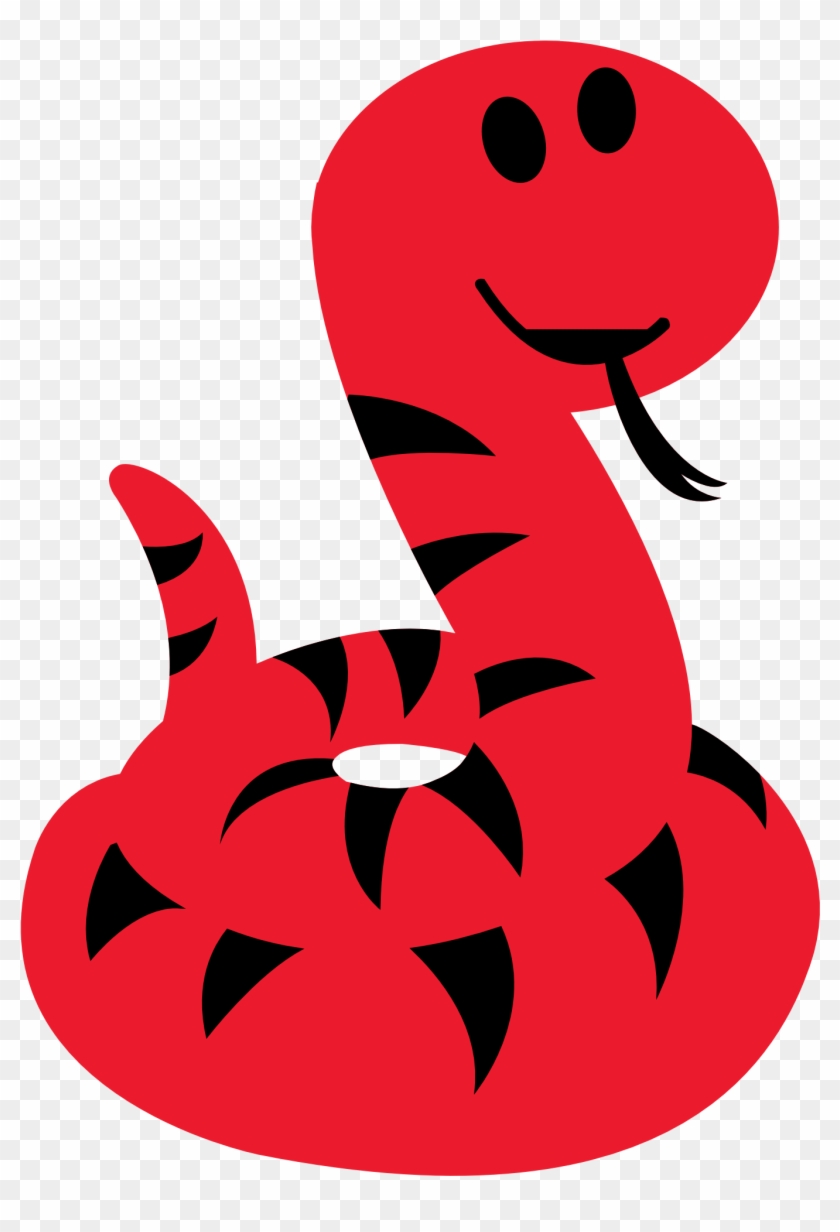 Red Snake Clipart - Cartoon Red Snake Clipart #32412