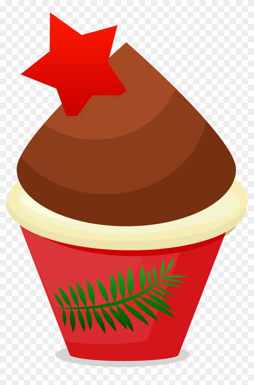 Free Christmas Cupcake Clipart - Christmas Cupcakes Clipart Png #32560