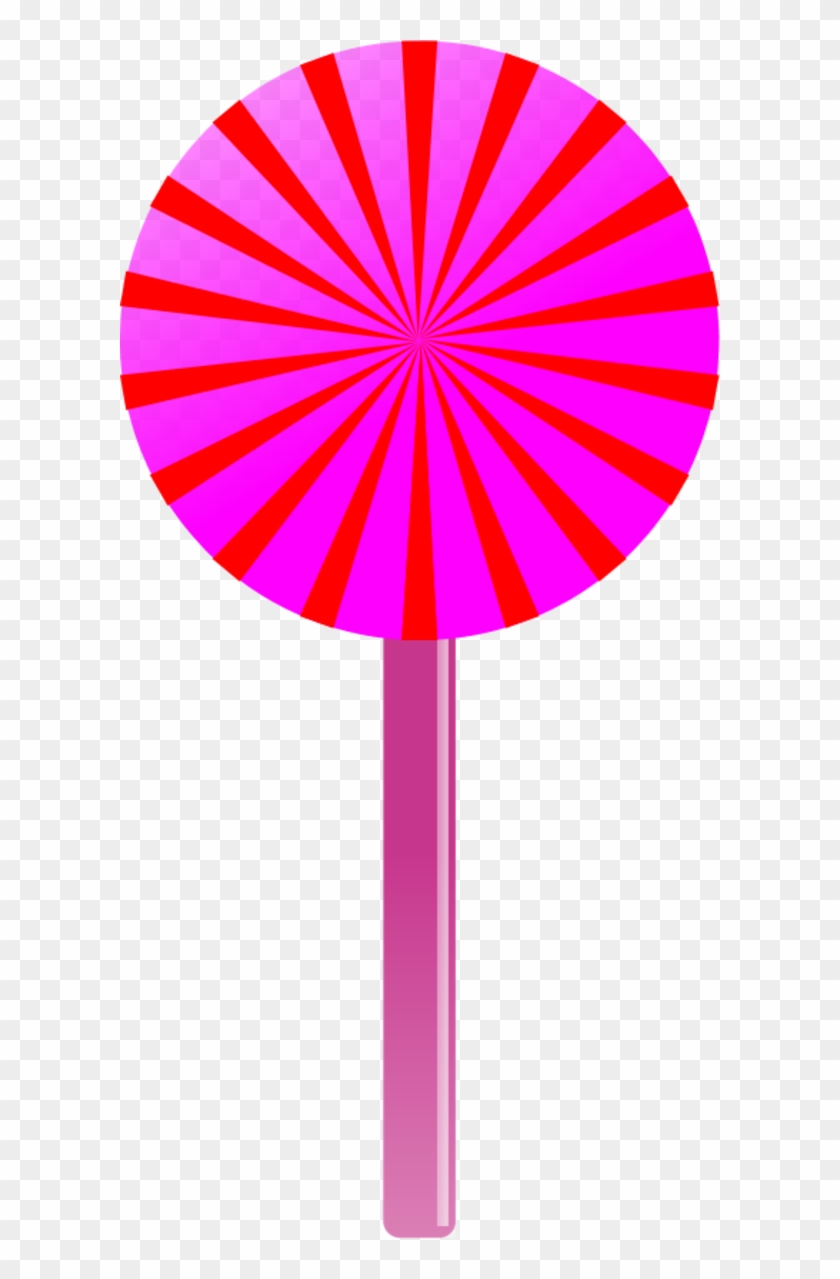 Lollipop Vector Clip Art - Lollipop Pink And White Free Vector #32562