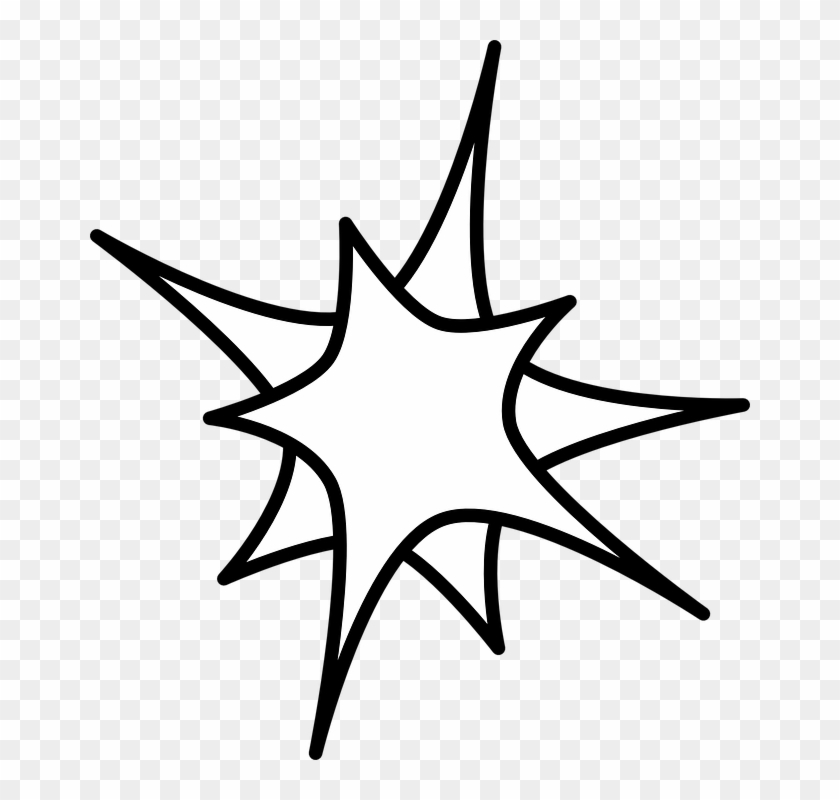 Double Star Clip Art Free Vector - Sparkle Clip Art Black And White #32879