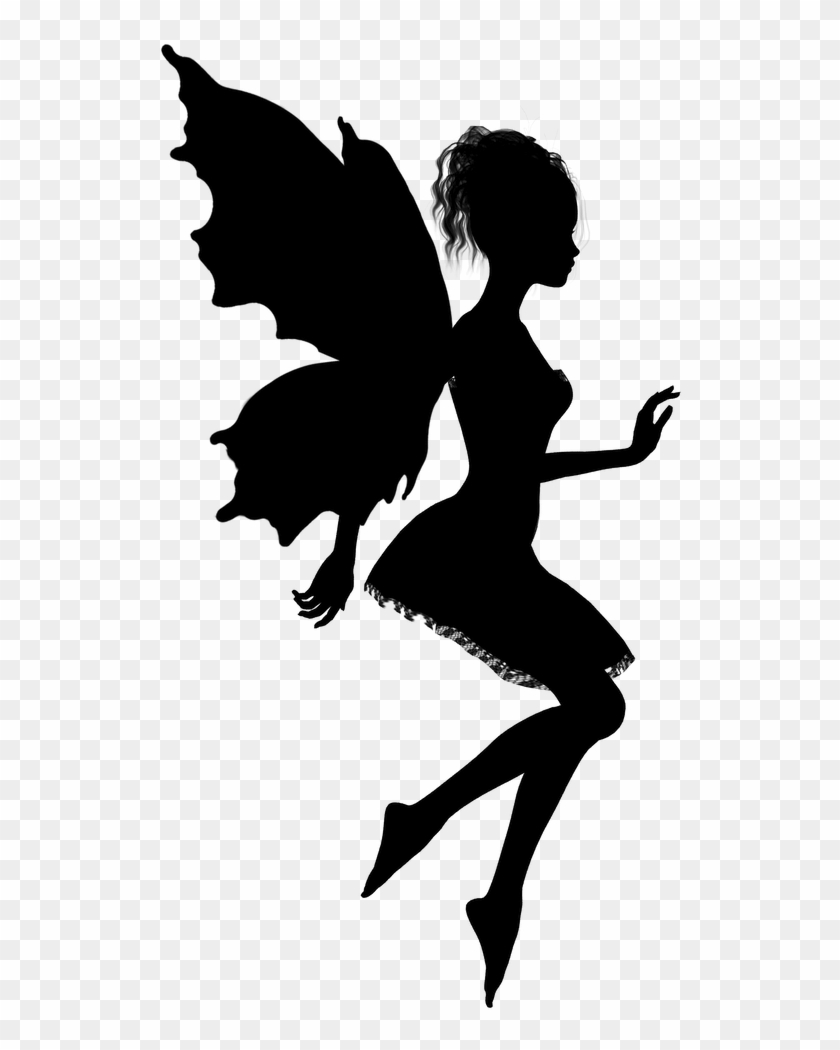 Fairy Silhouette Vector Art Related Keywords Amp Suggestions - Magical Fairies Wall Sticker #32903