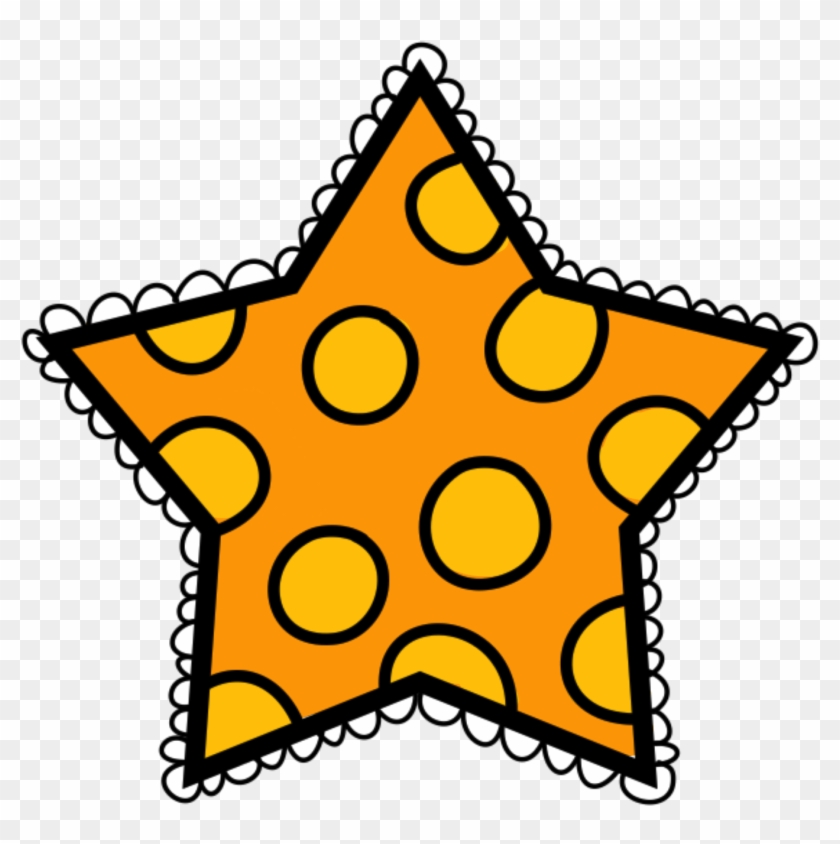 Free Star Clipart - Pink Polka Dot Star #32966