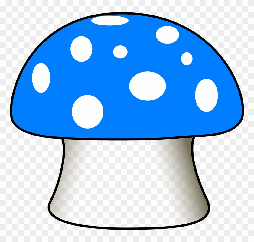 Mushroom Fly Agaric Blue Fairy Tail Fantasy - Blue Mushroom Clipart #33058