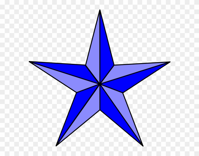 Blue Nautical Star Clip Art - Stained Glass Star Pattern #33114