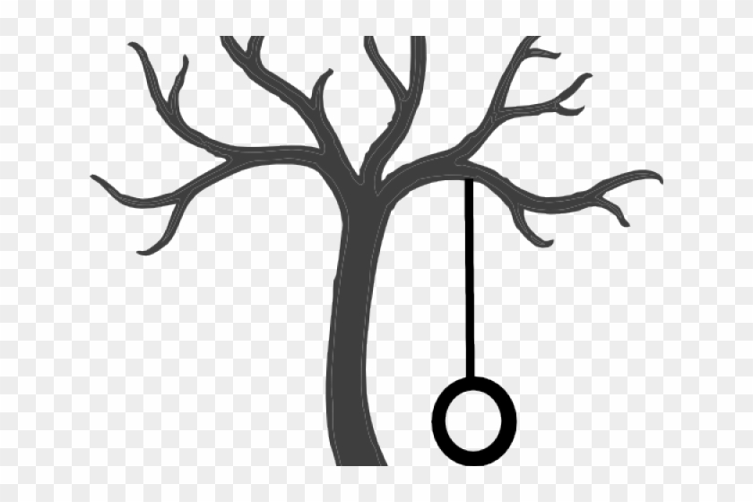 Tree Swing Cliparts - Tree Clipart Black And White #33148