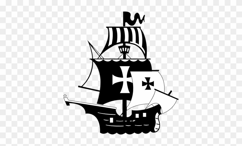 Pirate Ship Clipart Black And White - Pirate Ship Clip Art #33276