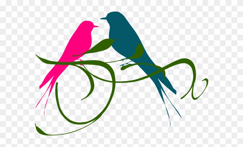 Lovebird Clipart Pink Bird - Clip Art Love Birds #33306