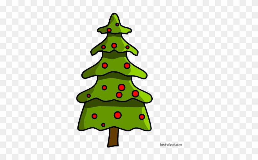 Christmas Tree With Red Lights Clip Art - Tree #33395