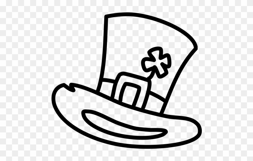 Leprechaun Hat Clipart - Irish Hat Black And White #33462