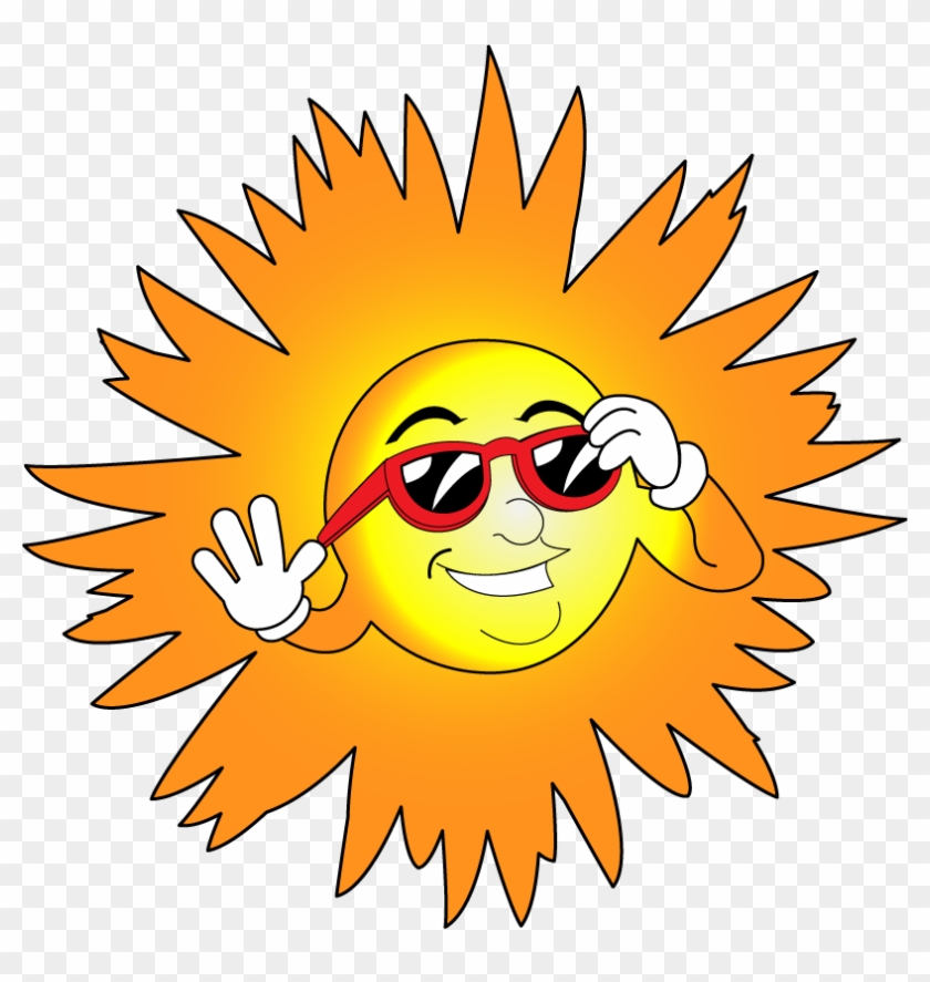 Weather Clip Art - Sun With Glasses Clip Art #33490