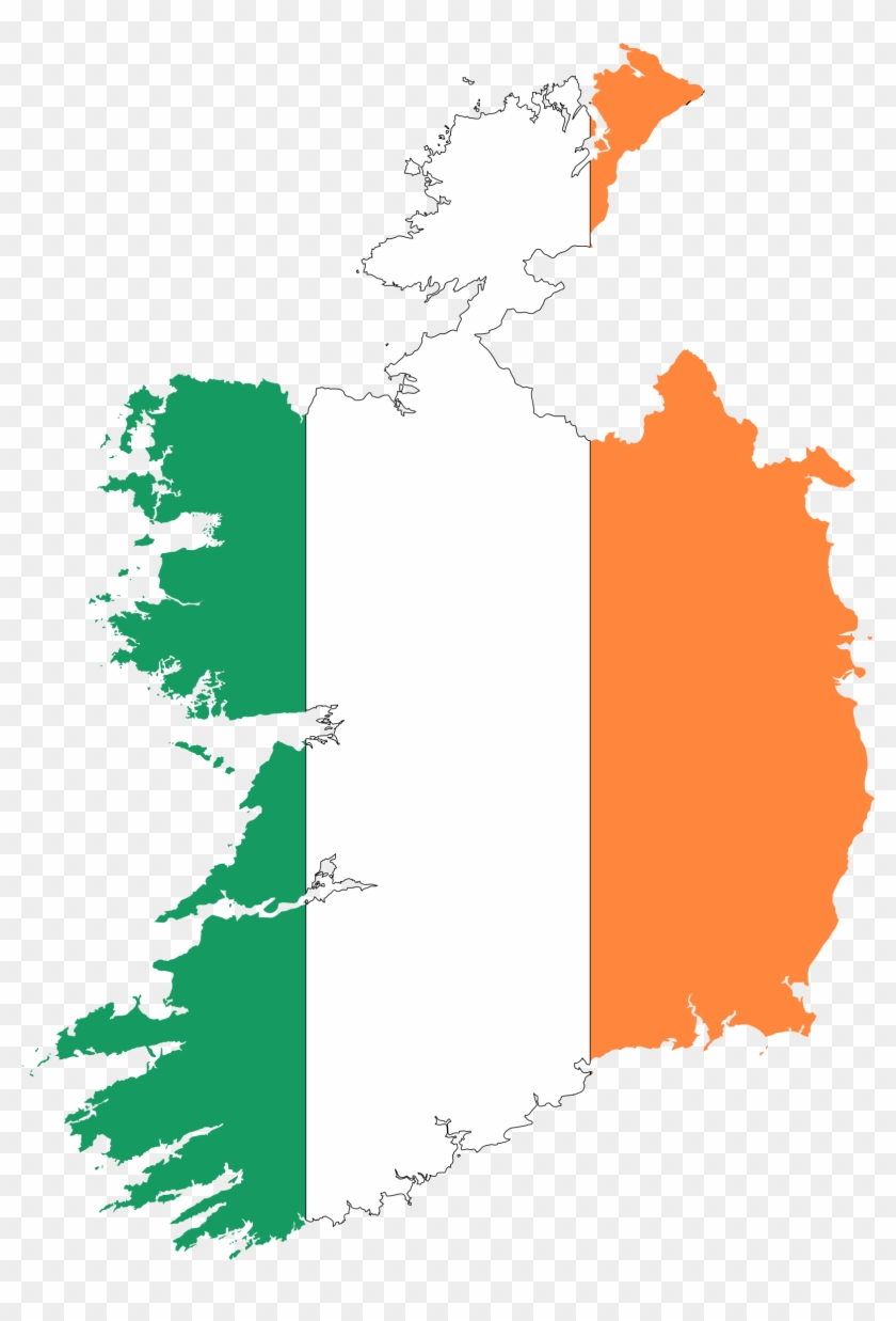 Irish Clipart Ireland Map - Ireland Map Flag #33495