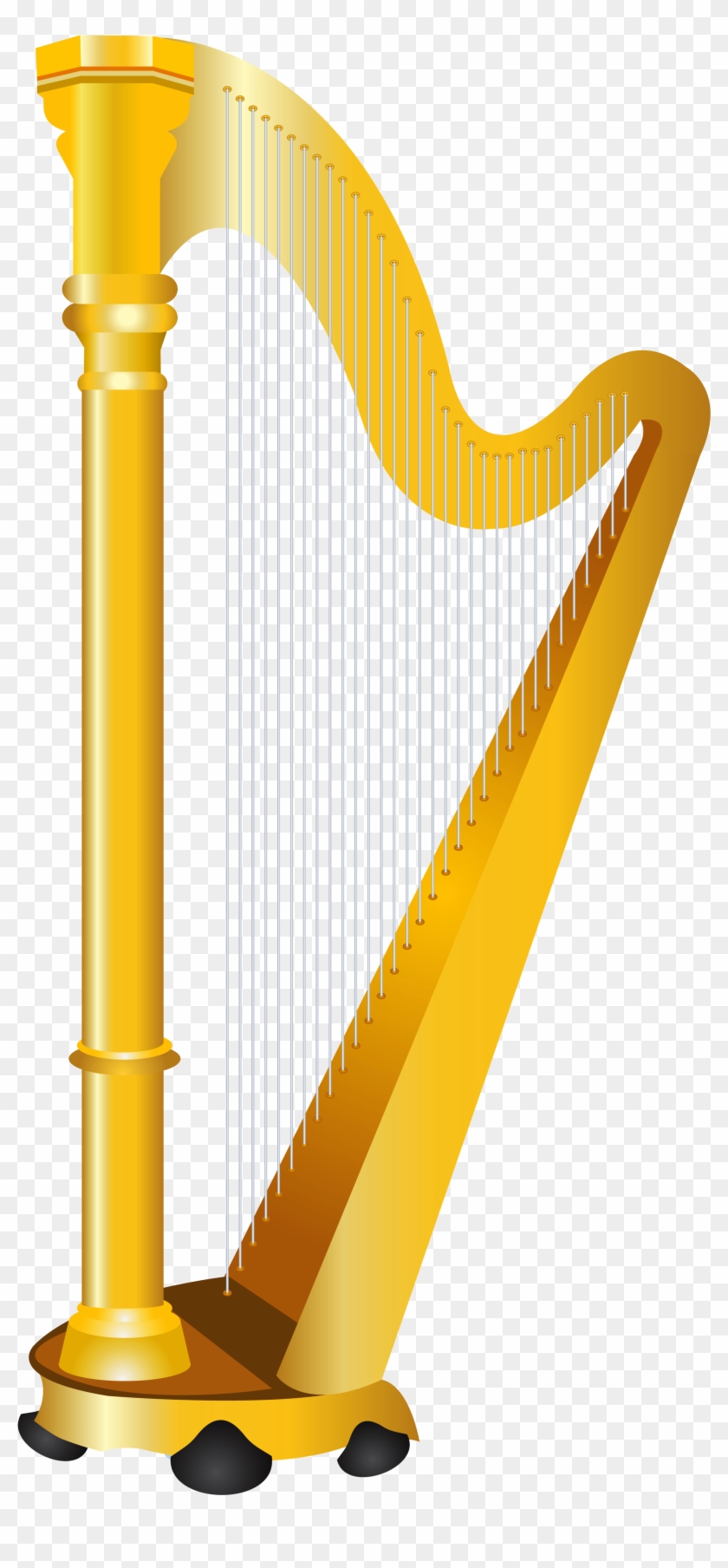 Golden Harp Clipart #33540