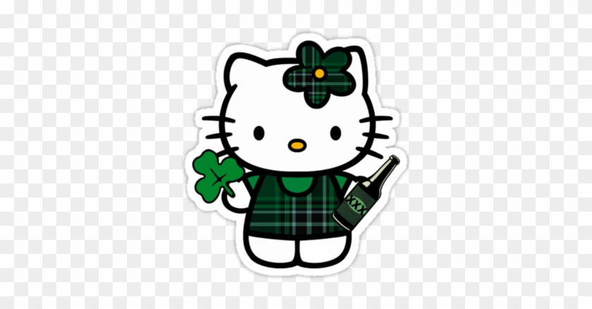 shamrock hello kitty clipart