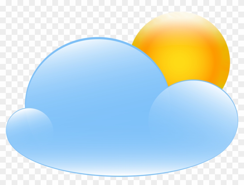 Partly Cloudy With Sun Weather Icon Png Clip Art - Full Cloudy Weather #33586