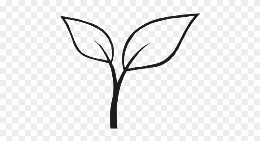 Grow - Black And White Plant Gardening Clip Art #33771