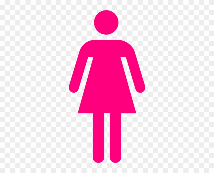 Pink Female Clip Art At Clker Com Vector Clip Art Online - Female Ambulant Toilet Sign #33818