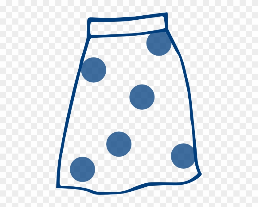 Blue Dot Skirt Clip Art - Free Clip Art Skirt #33884