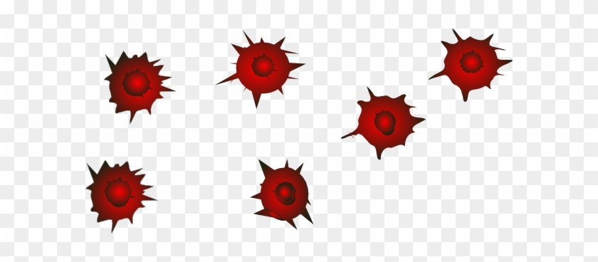 Red Bullet Holes Clip Art - Bullet Holes Transparent #33925