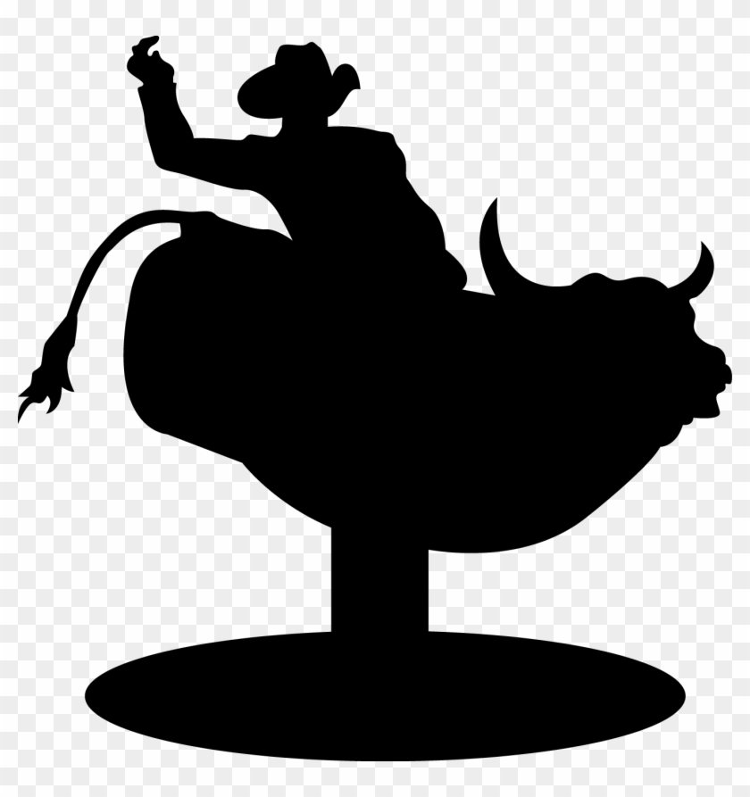 Rodeo Bull Riding Clip Art - Mechanical Bull Riding Clipart #34020