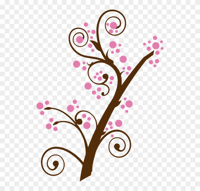 Floral Twig Branch Tree Pink Cherry Blossom - Happy Valentines Day Sister #34014