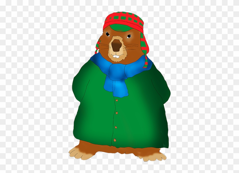 Winterdressed Groundhog Clip Art - Clip Art #34053