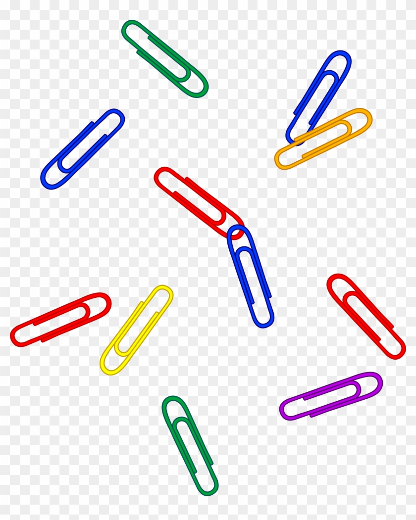 Paper Clipart Clip Png - Colorful Paper Clips Png #34075